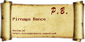 Pirnaga Bence névjegykártya